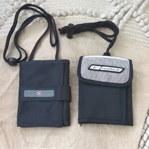 Reebok Black and Gray Mesh Pouch